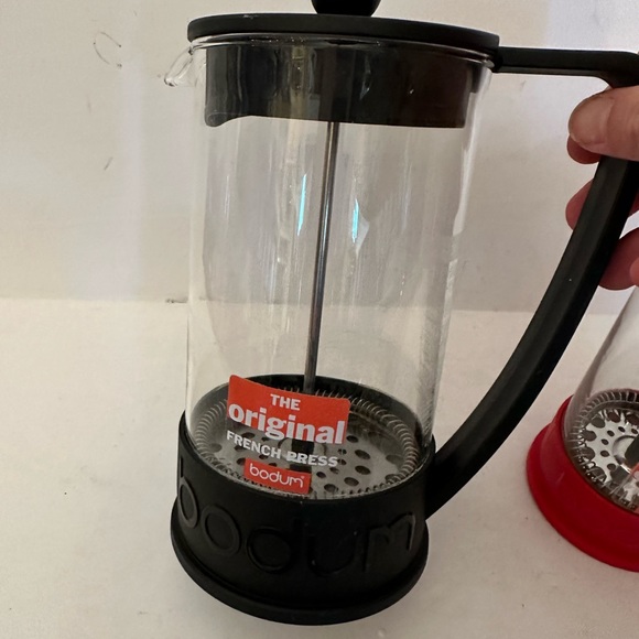 Set of 2 gently used body French coffee presses one full size one mini - Picture 3 of 11